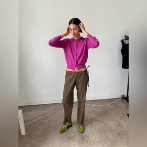 Brooke Callahan Tie Pants in Light Brown